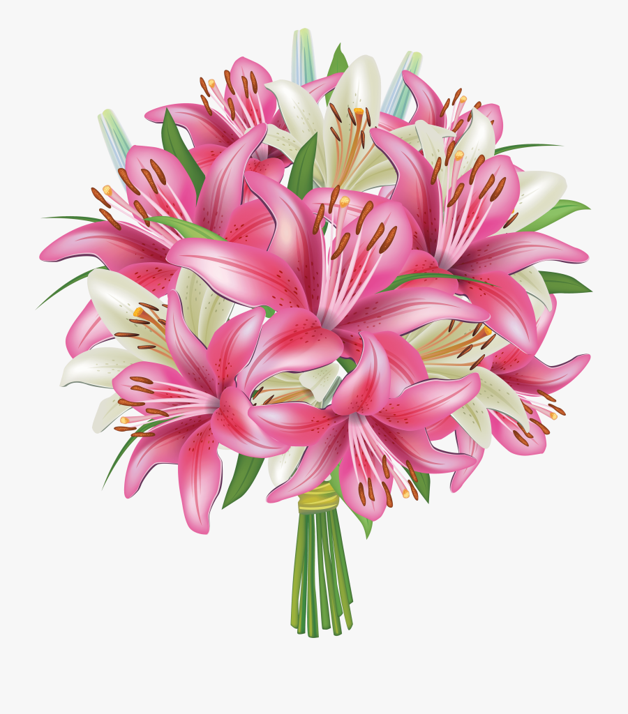 Clip Art Bouquet Flower Graphic Black - Bouquet Of Flowers Clipart Png, Transparent Clipart