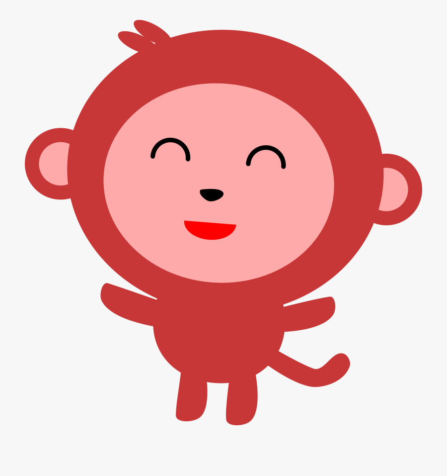Primate Monkey Clip Art Women Download Public Domain - Png Cartoon Monkey Red, Transparent Clipart