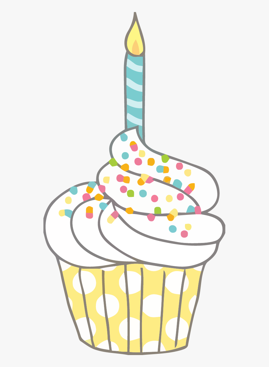 Drawing Color Cupcake Clipart Png - Small Birthday Cake Clip Art, Transparent Clipart