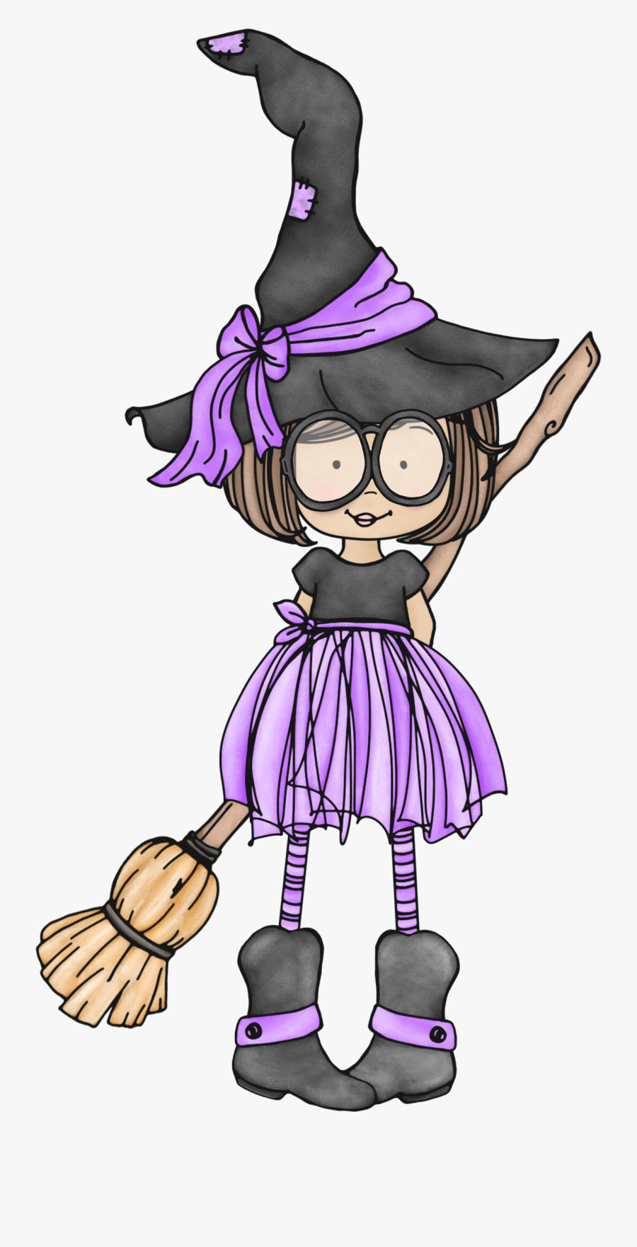 Cartoon Witches With Glasses, Transparent Clipart