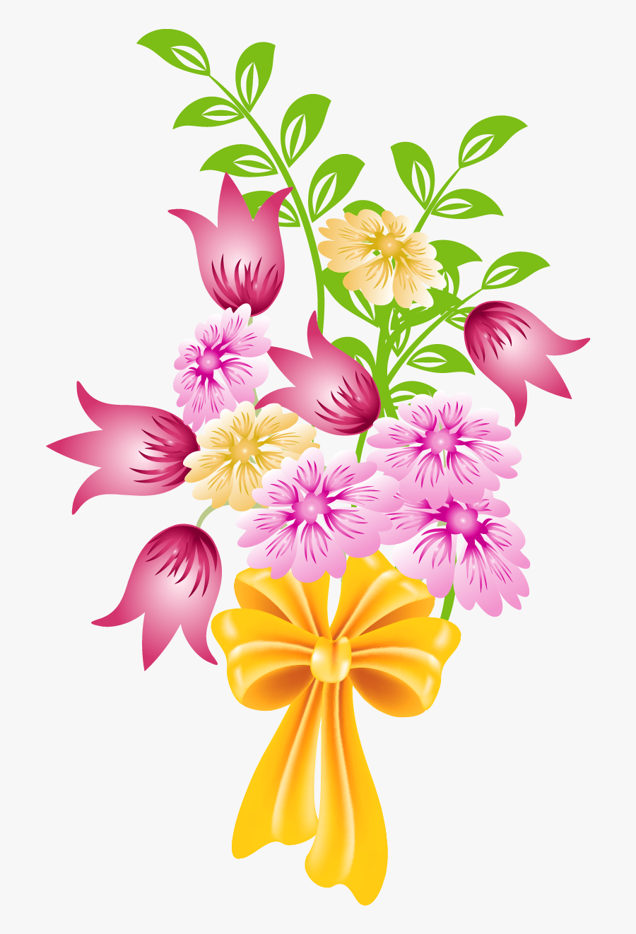 Spring Flower Bouquet Clip Art Background 1 Hd Wallpapers - Flowers Images Png Hd, Transparent Clipart
