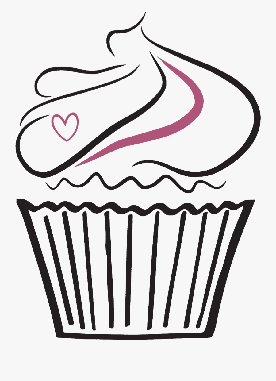 Cupcake Clipart Black And White - Cupcake Black And White, Transparent Clipart