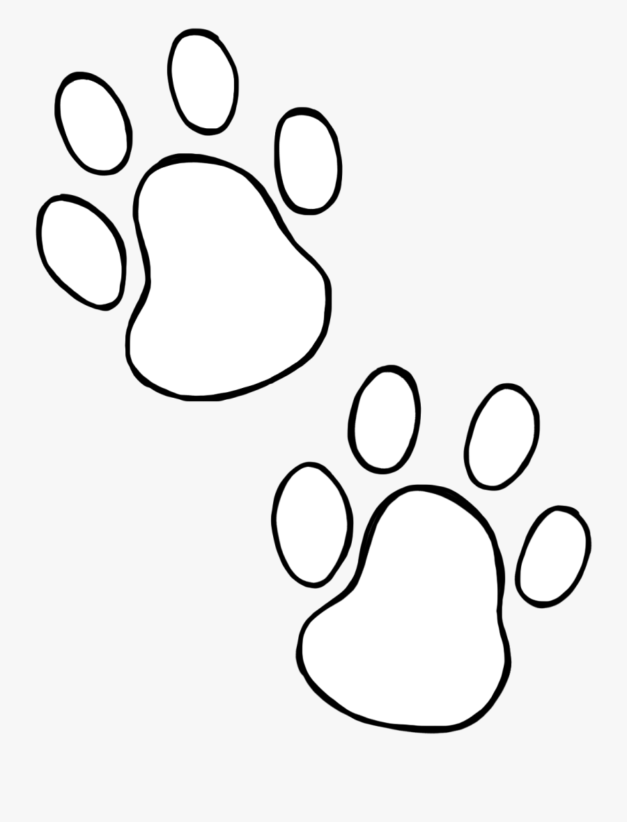 Dog Paw Print Stamps Dog Prints Clip Art 2 Wikiclipart - White Paw Silhouette Png, Transparent Clipart