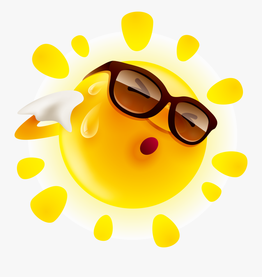 Summer Cute Sun Material Illustration Perspiration - Summer Cute, Transparent Clipart