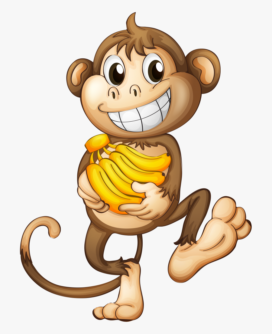 Monkey Clipart Png Collection - Transparent Cartoon Monkey Png, Transparent Clipart
