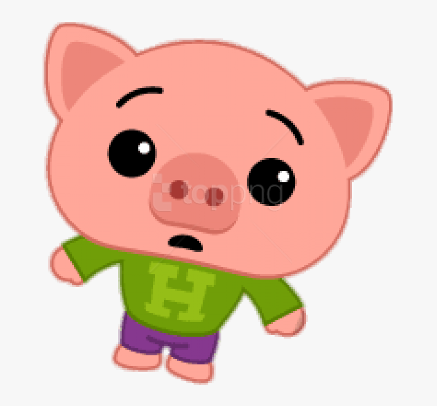Transparent Png Pig Acuarela De Plim Plim Free Transparent - cabeza de piggy roblox png