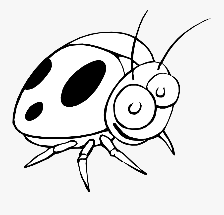 Ladybug - Drawing - Black - And - White - Printable Flower Clipart Black And White, Transparent Clipart