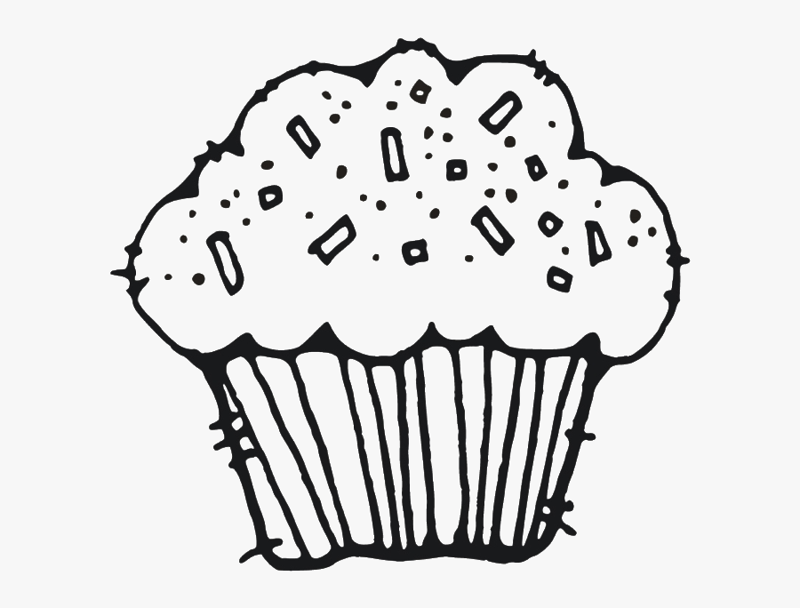 Cupcake To Color Png, Transparent Clipart