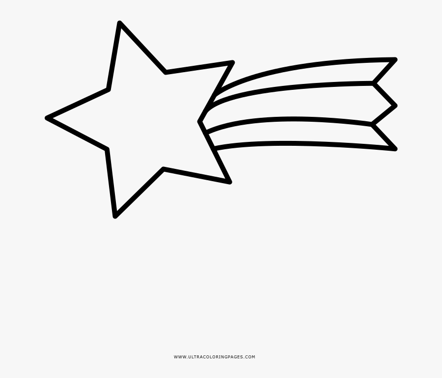 Shooting Star Coloring Pages - Shooting Star Transparent Background, Transparent Clipart