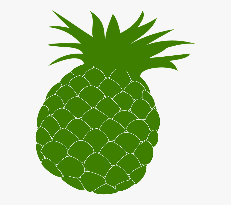 Pineapple, Green, Food, Fruit, Health, Hawaii, Hawaiian - Pineapple Green, Transparent Clipart