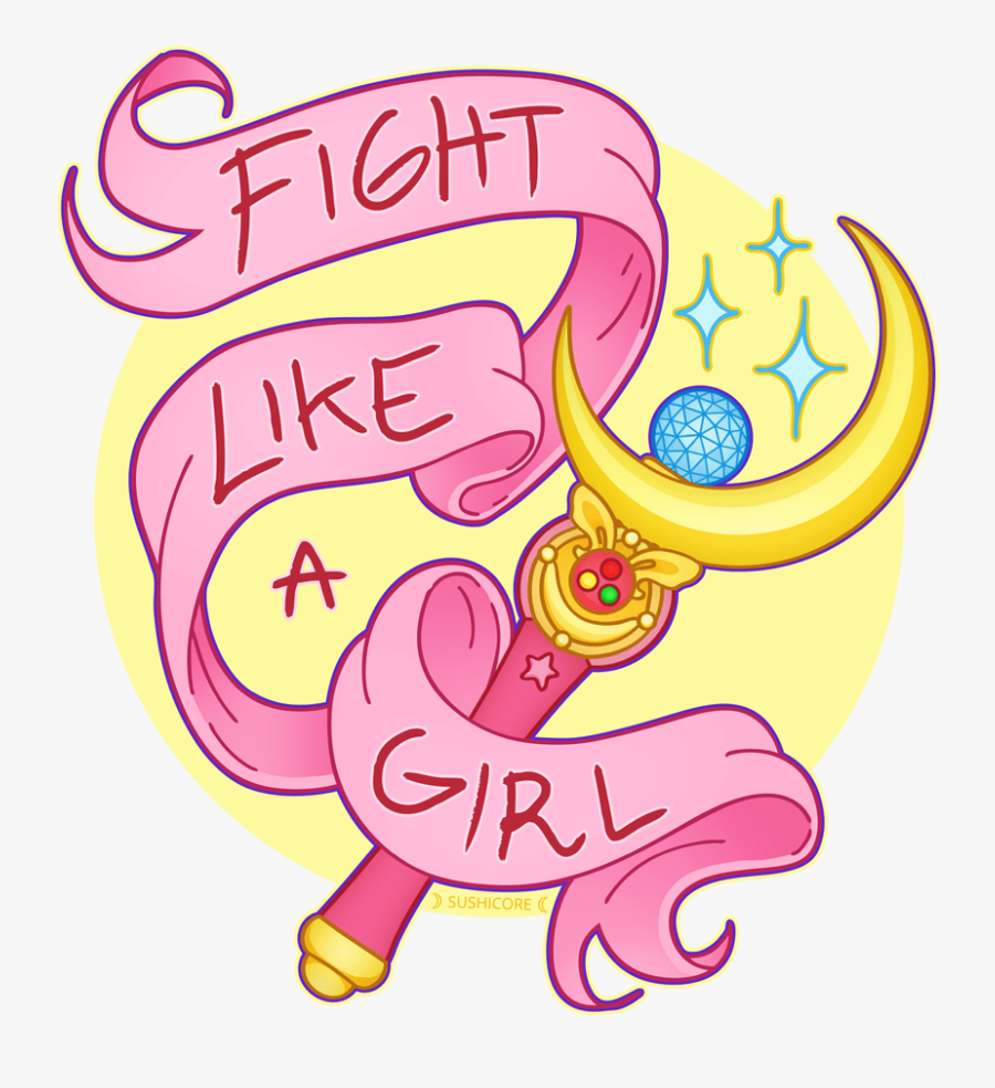 Cartoon Summer Sun Clip Art - Anime Fight Like A Girl, Transparent Clipart