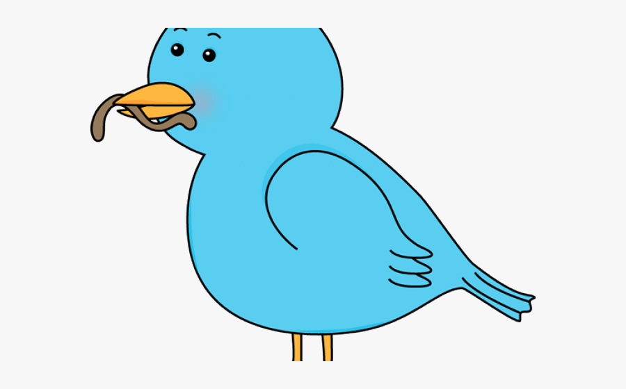 Bird Eating Worm Cartoon, Transparent Clipart