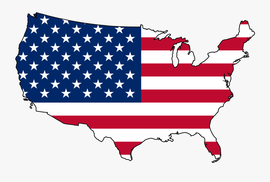 American Flag Usa Flag Clipart Clipart Cliparting - Map Of Usa With Flag, Transparent Clipart