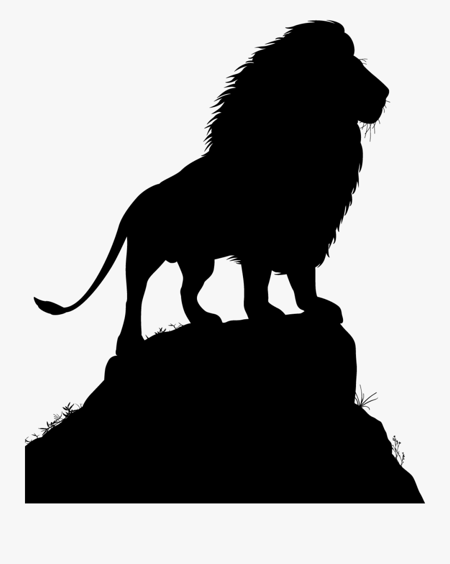 Simba Lion King Silhouette, Transparent Clipart