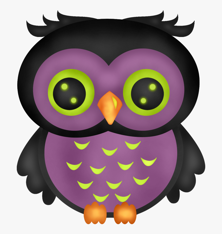Halloween Clipart Purple - Cute Halloween Owl Clipart, Transparent Clipart