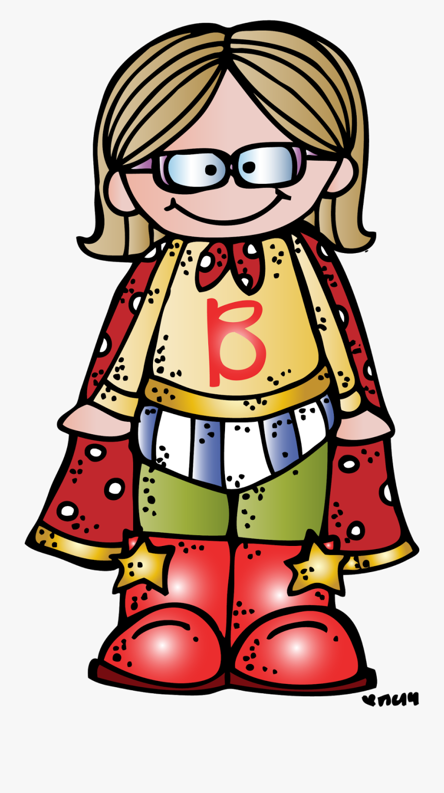 122 Kids Reading Clipart - Cute Superhero Clipart Black And White, Transparent Clipart