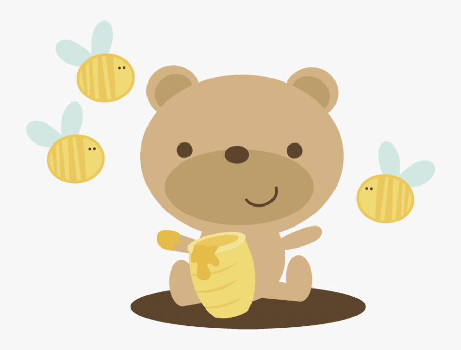 Bear With Honey Pot Svg Scrapbook File Bear Svg File - Honeypot, Transparent Clipart