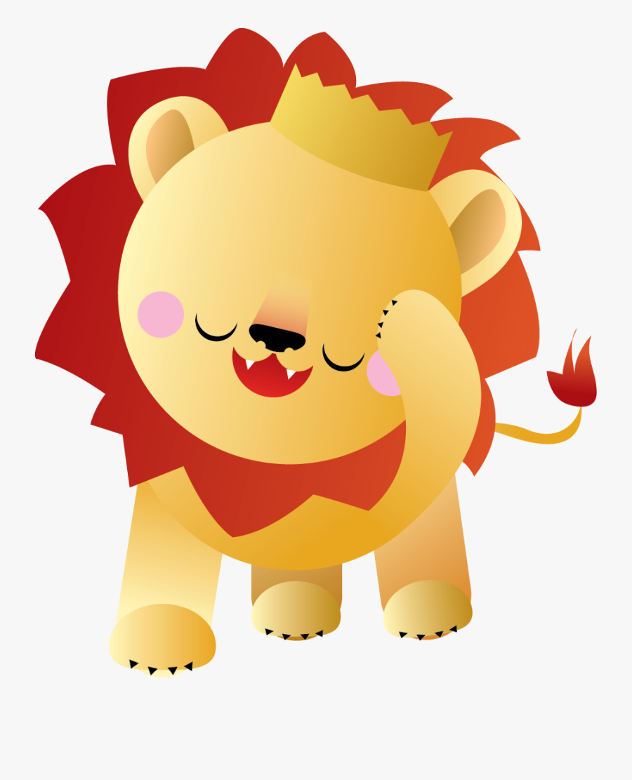Lion Free To Use Clipart - Kawaii Lion Png, Transparent Clipart
