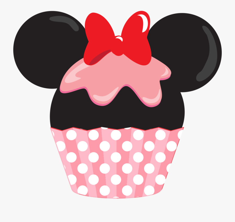 Cupcakes Png Minus - Mickey Mouse Cupcakes Cartoon, Transparent Clipart