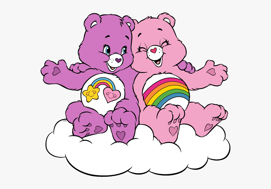 Bear Clipart Care Bears - Pink And Purple Care Bears, Transparent Clipart