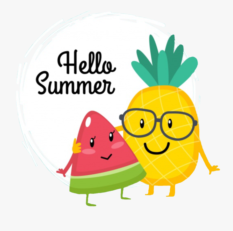 Watermelon Clipart Hello Summer - Summer Watermelon And Pineapple, Transparent Clipart