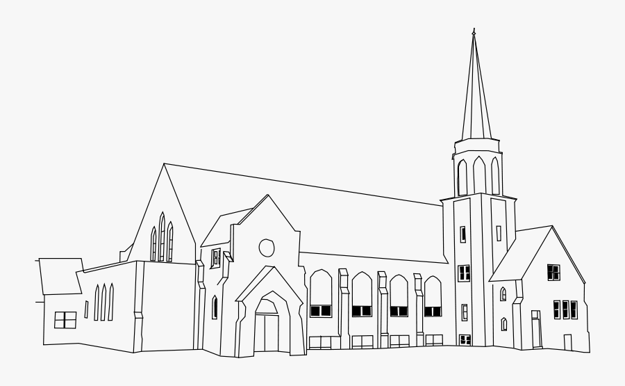 Church - Iglesia Ni Cristo Church Sketch, Transparent Clipart