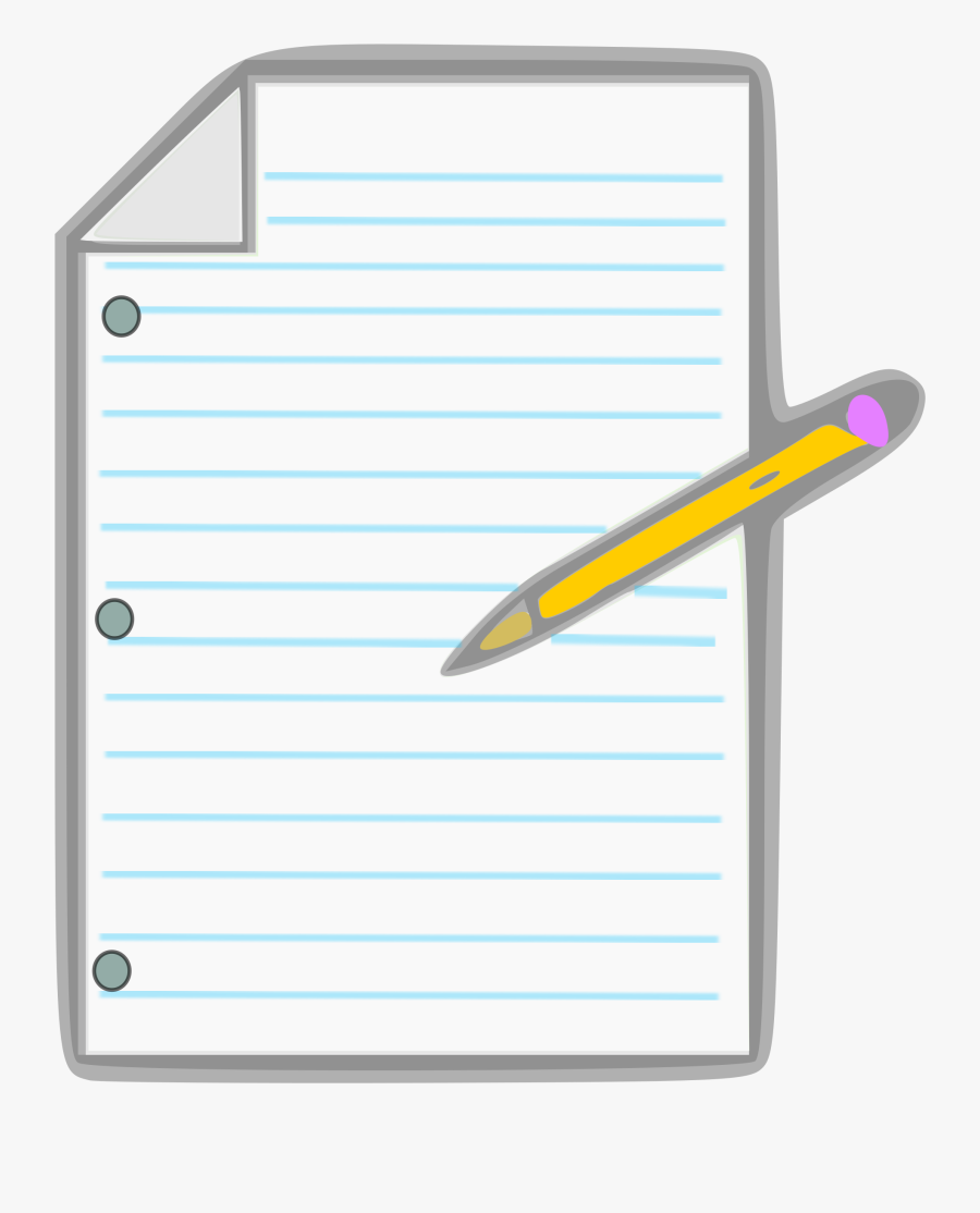 Angle,area,text - Hoja De Papel Con Lapiz, Transparent Clipart