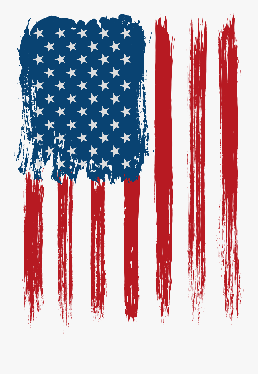 Usa Flag Decoration Transparent Clip Art Image - Transparent American Flag Clipart, Transparent Clipart
