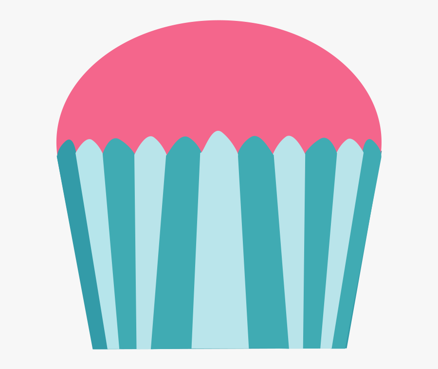 Pink Turquoise Cupcake - Pink Turquoise, Transparent Clipart