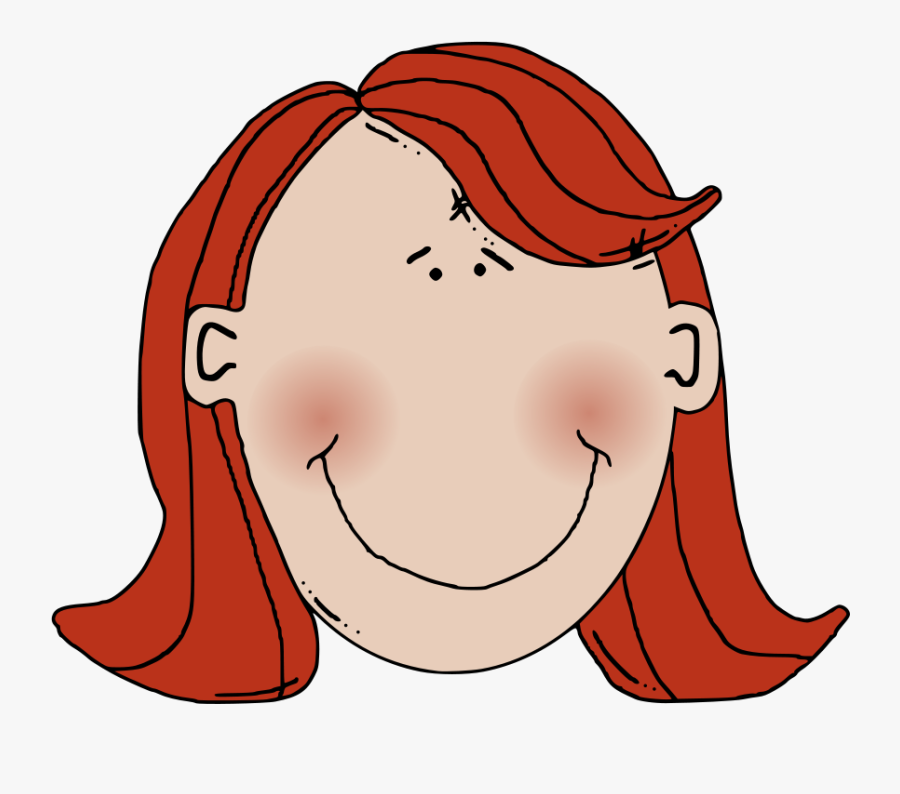 Emotion,child,girl - Girl With Red Hair Cartoon, Transparent Clipart