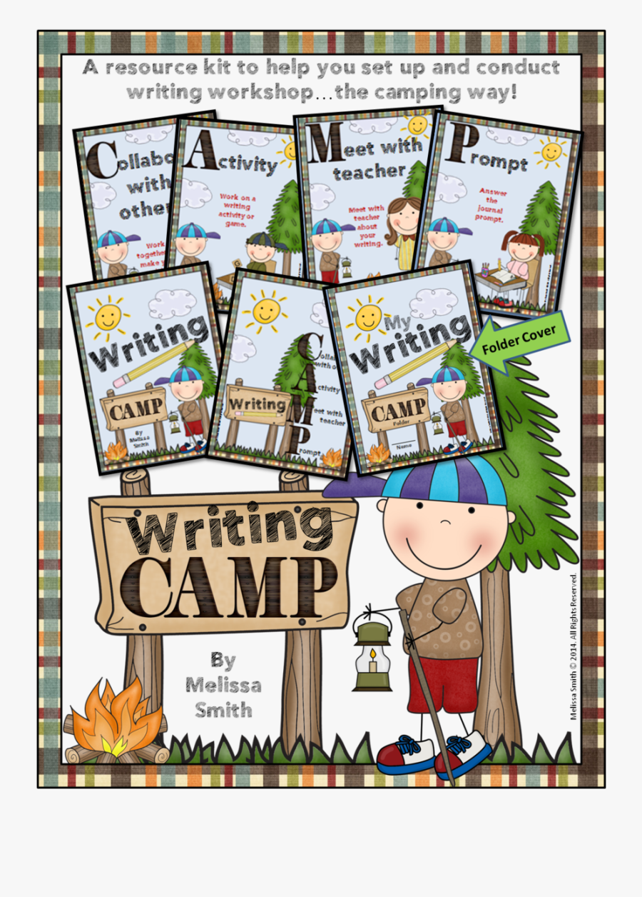 Writing Clipart Writing Reading Camping - Cartoon, Transparent Clipart