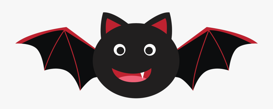 Fangs Clipart Cute Halloween Bat - Halloween Clip Art Bat, Transparent Clipart