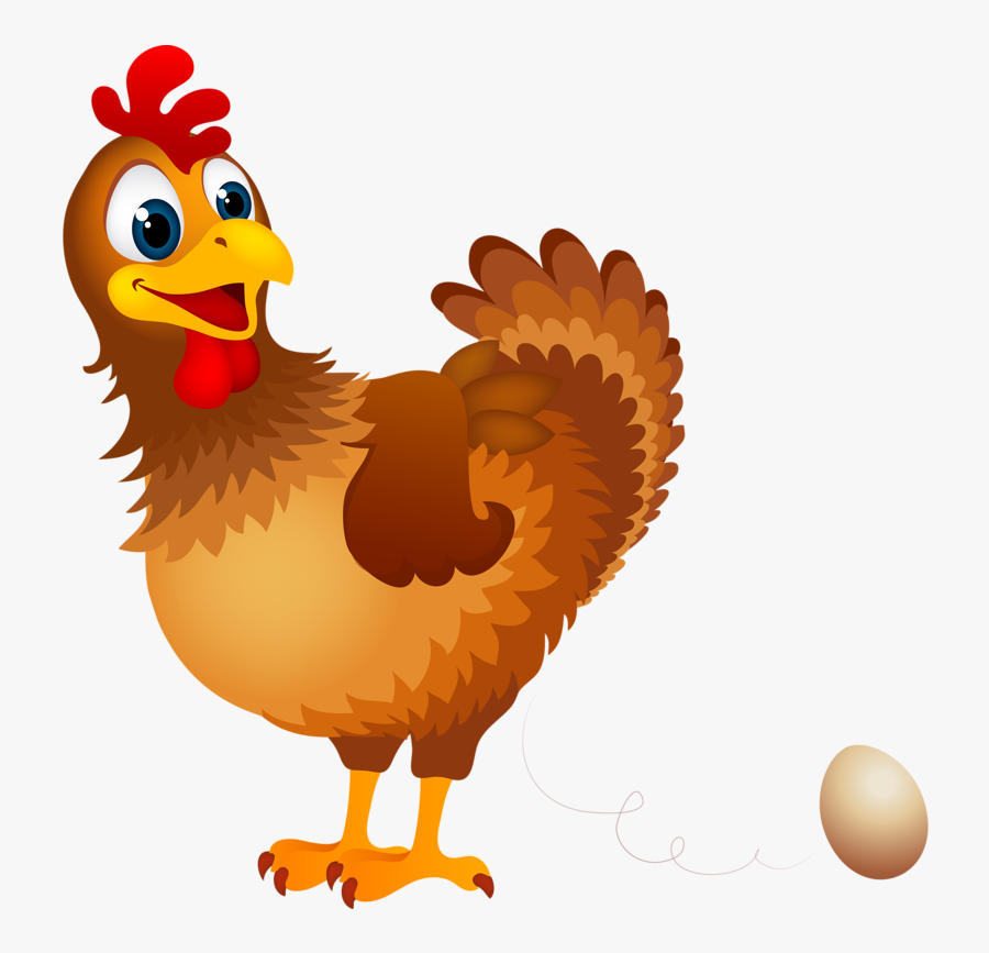 Transparent Chicken Clipart Cartoon Chicken With Egg , Free