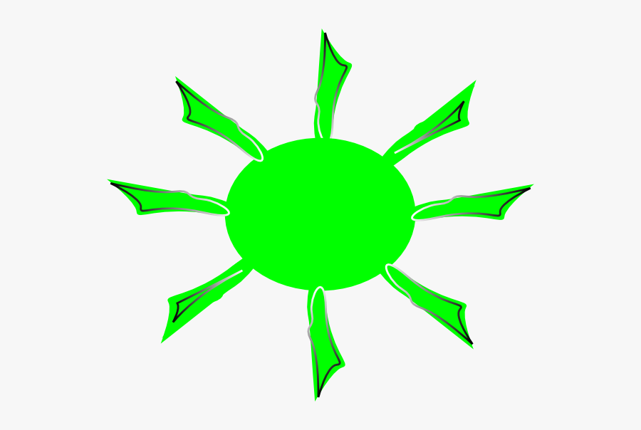 Green Radiating Sun Svg Clip Arts - Horticulture Problems, Transparent Clipart