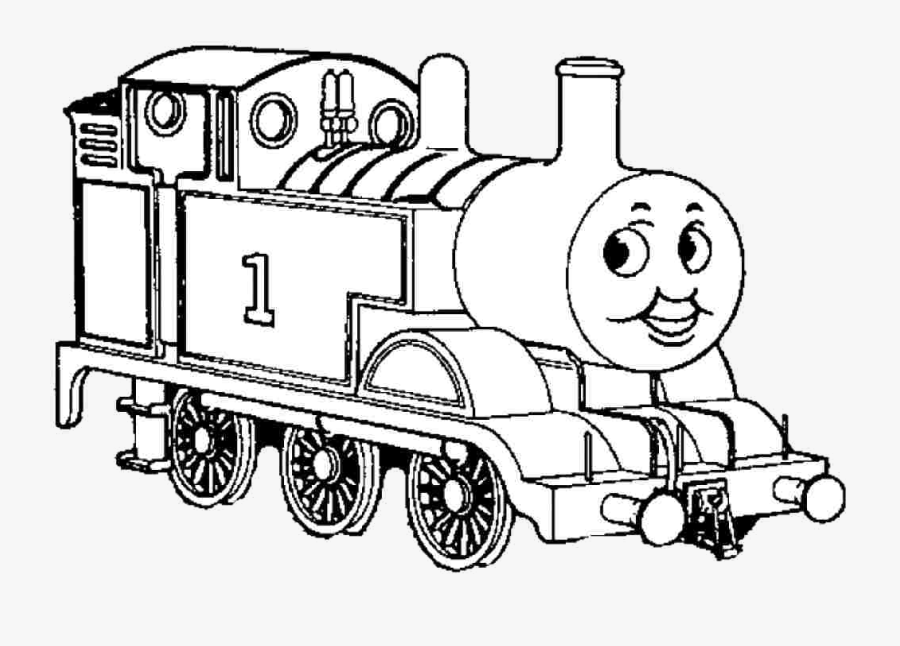 Thomas The Train Clipart Black And White Free Transparent - Coloring Pages Thomas The Tank Engine, Transparent Clipart