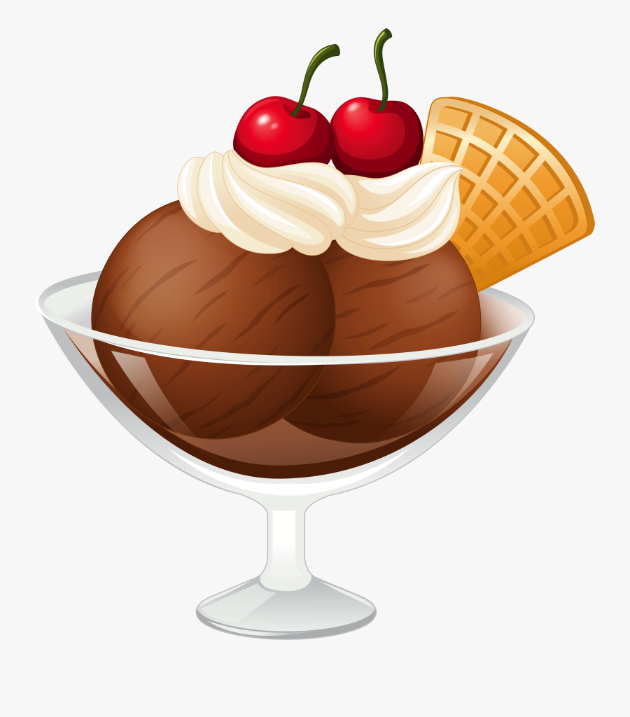 Chocolate Ice Cream Sundae Transparent Picture - Ice Cream Chocolate Vector Png, Transparent Clipart