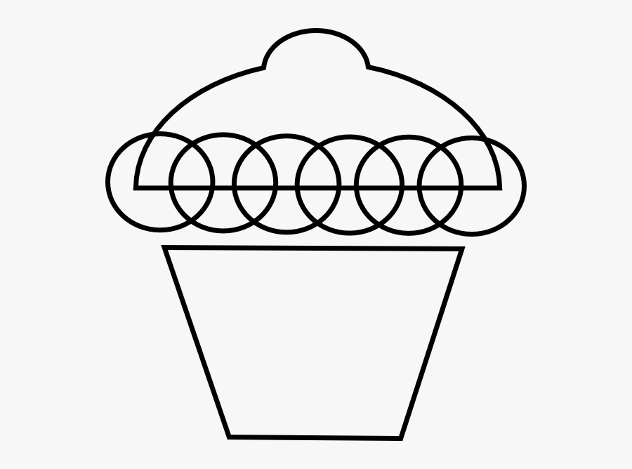 Cupcake Black And White Cupcake Outline Clip Art Clipart - Clipart Cupcakes Black And White, Transparent Clipart