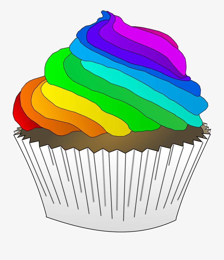 Color Cupcake Cliparts - Cup Cake Clipart, Transparent Clipart