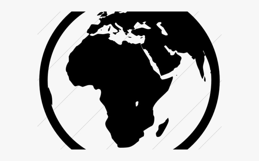 Transparent Earth Clipart Black And White - South Africa Orthographic Projection, Transparent Clipart