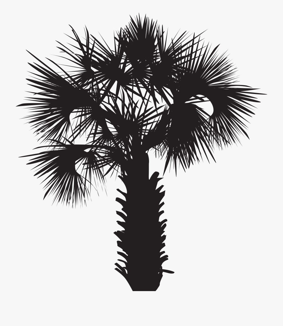 Palm Tree Silhouette Clip Art Png Image, Transparent Clipart