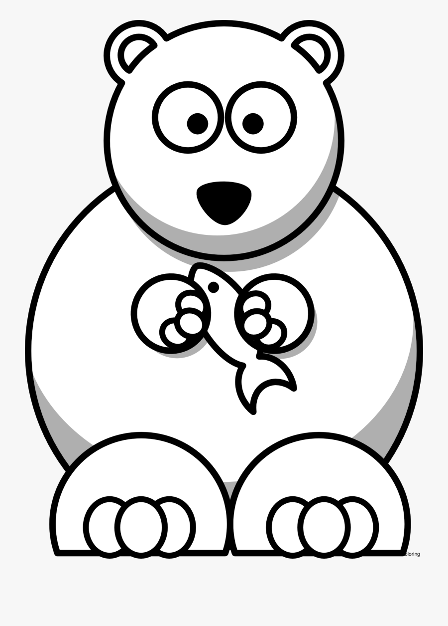 Teddy Bear Black And White Bear Black And White Teddy - Polar Bear Cartoon Coloring, Transparent Clipart