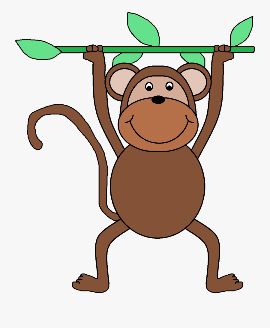 Baby Monkey Clip Art Black And White Clipart Panda - Monkey Clip Art, Transparent Clipart
