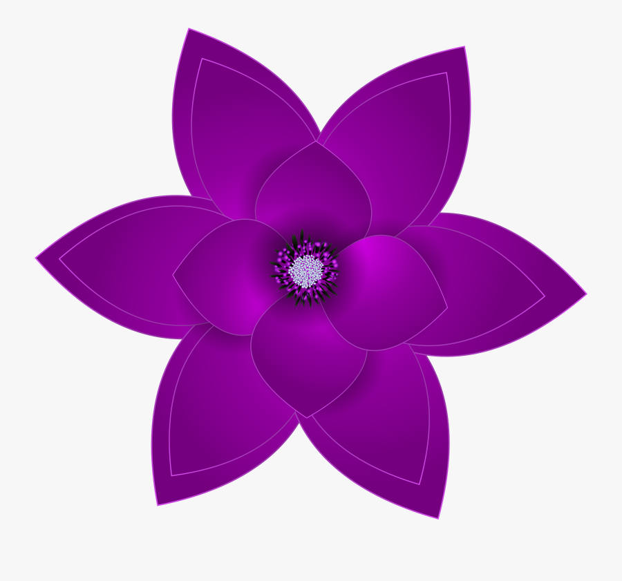 Purple Deco Flower Transparent Png Clip Art Imageu200b, Transparent Clipart