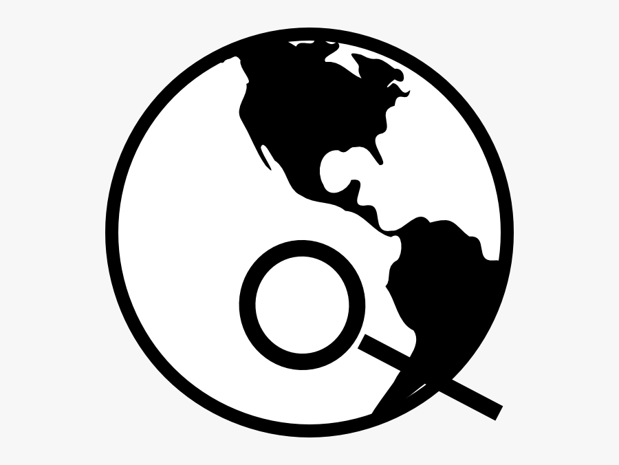 Earth Clipart Simple - Black And White Earth Icon, Transparent Clipart