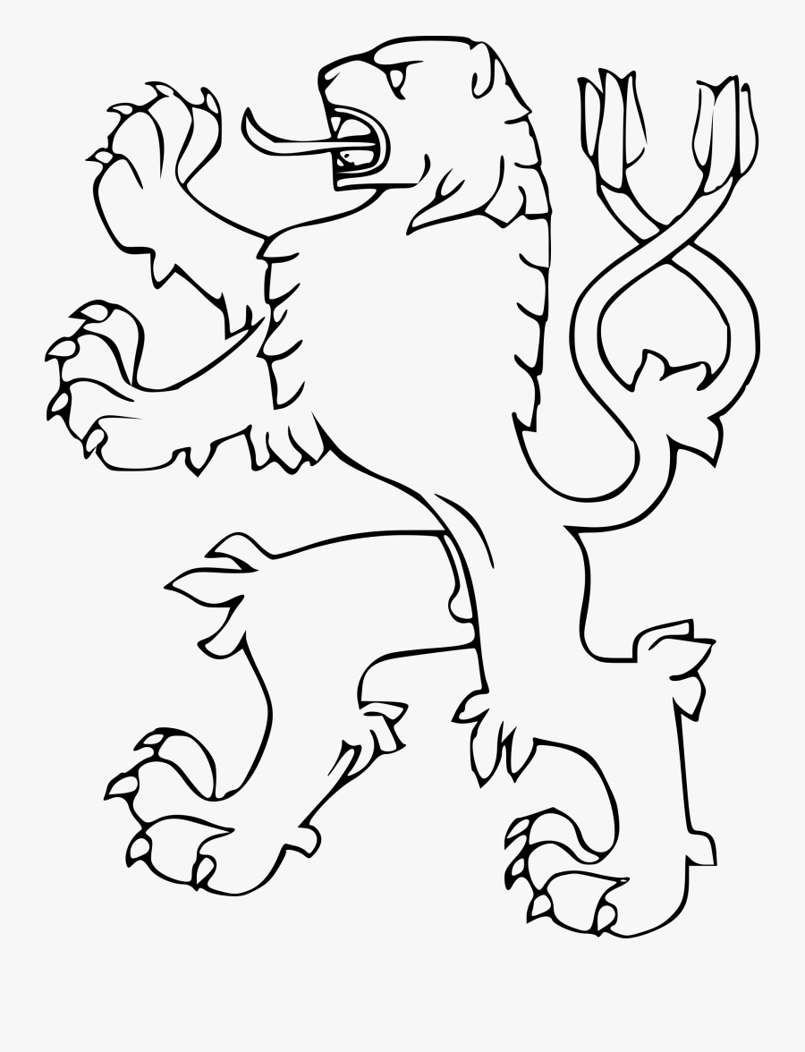 Clip Art Black And White - Czech Lion Png, Transparent Clipart