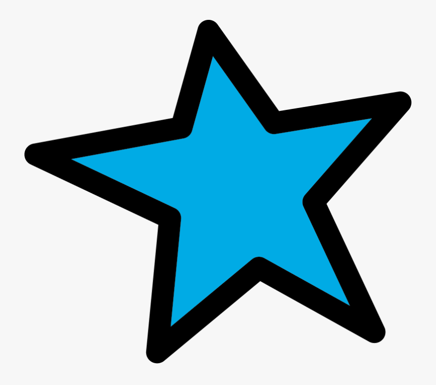 2019 Outlined Star Blue - Colored Star Clipart Outlined, Transparent Clipart
