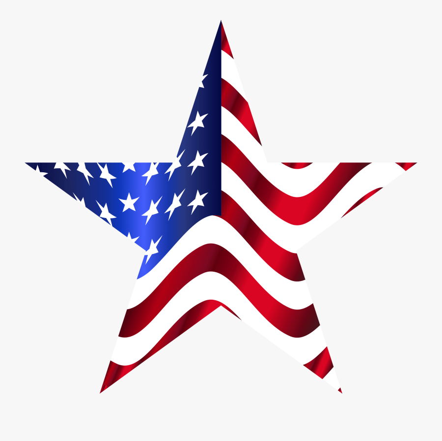 Star American Flag Png Transparent - American Flag Star Transparent Background, Transparent Clipart
