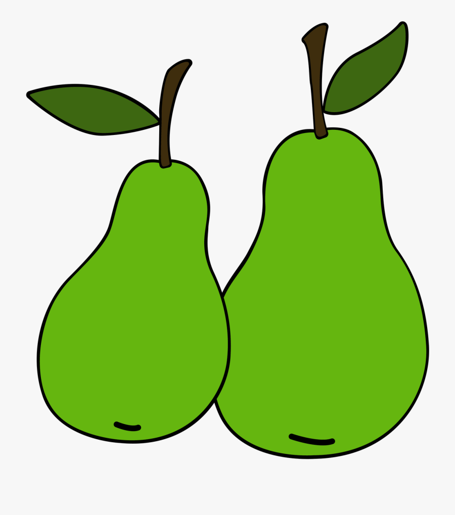 Transparent Pear Clipart - Clip Art Two Pears, Transparent Clipart