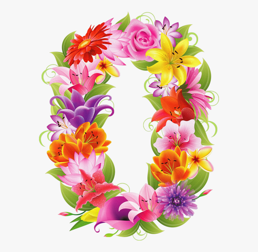 Flower Clipart Number - Flower Numbers Transparent, Transparent Clipart