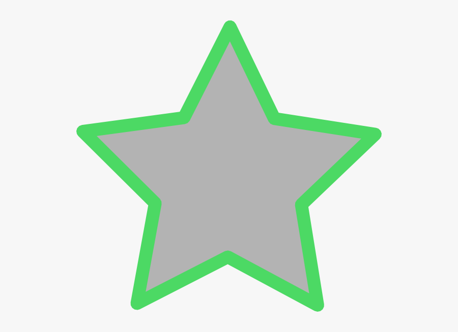 Grey Favorite Green Border Svg Clip Arts - Light Green Star Clipart, Transparent Clipart